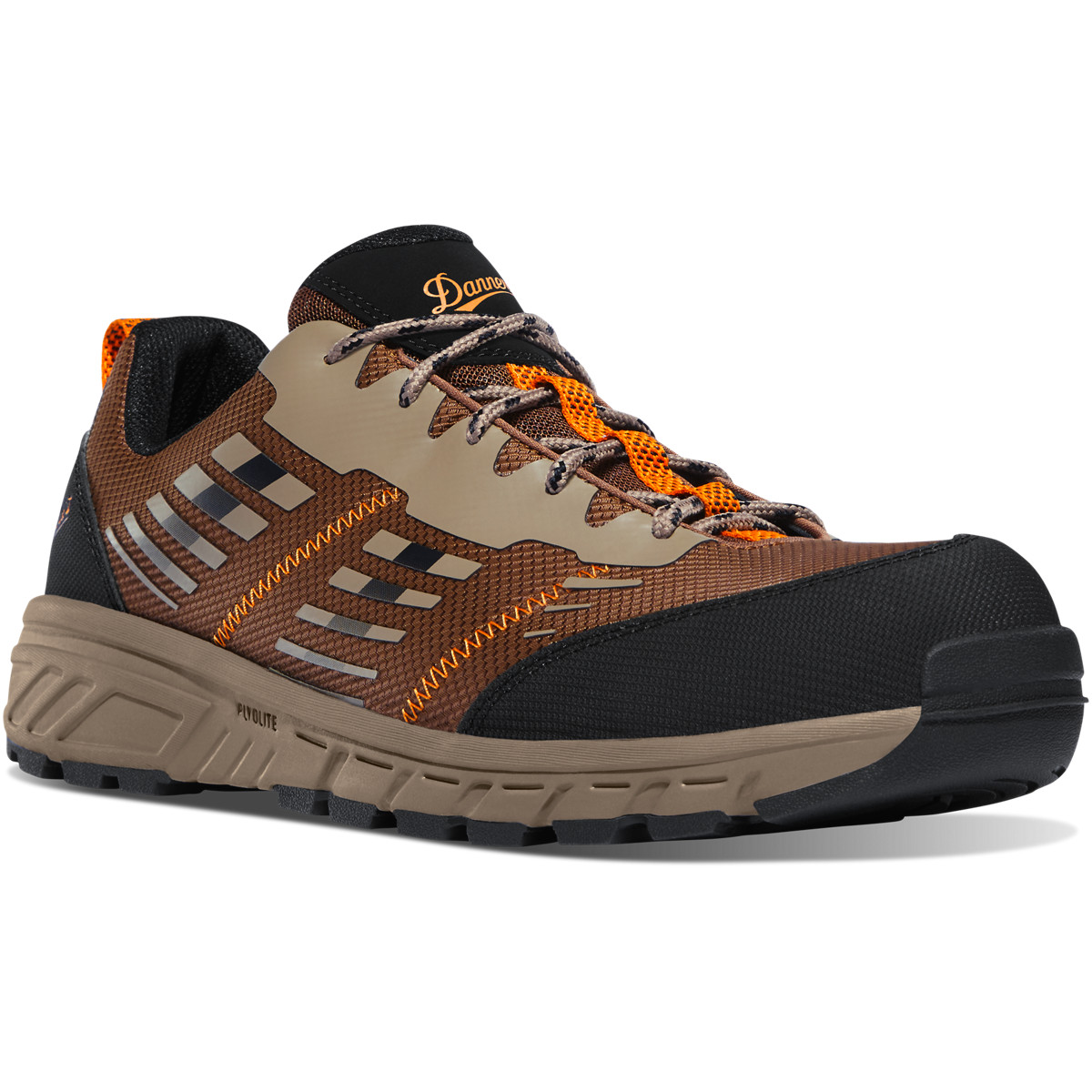 Danner Mens Run Time 3 Work Shoes Brown/Black - XVU536810